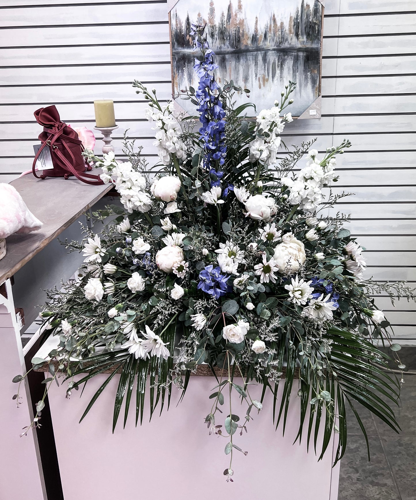 Delicate Blues Urn tribute