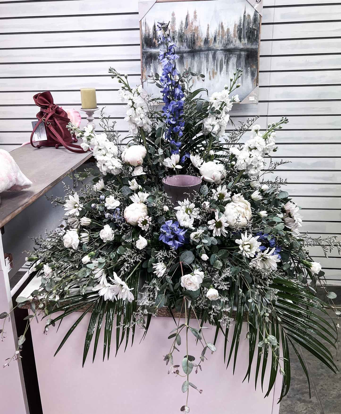 Delicate Blues Urn tribute
