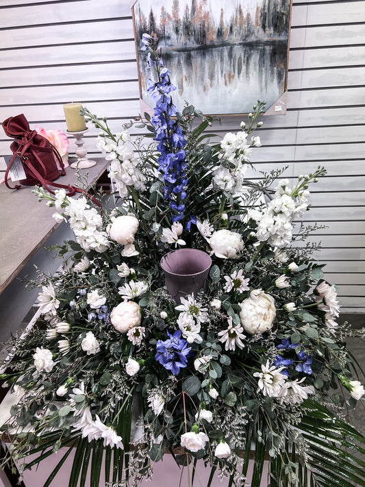 Delicate Blues Urn tribute