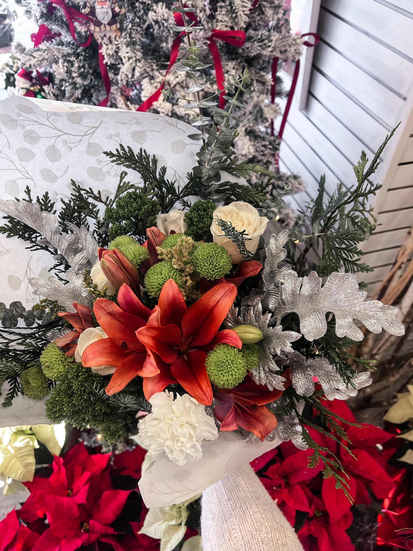 Silver Bows Bouquet