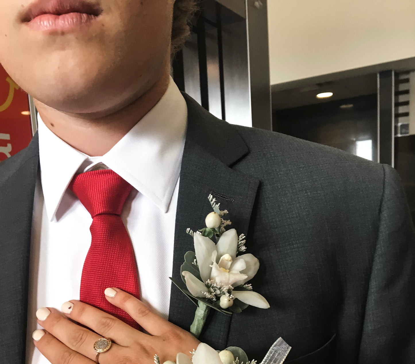Orchid Boutonniere/Wristlet