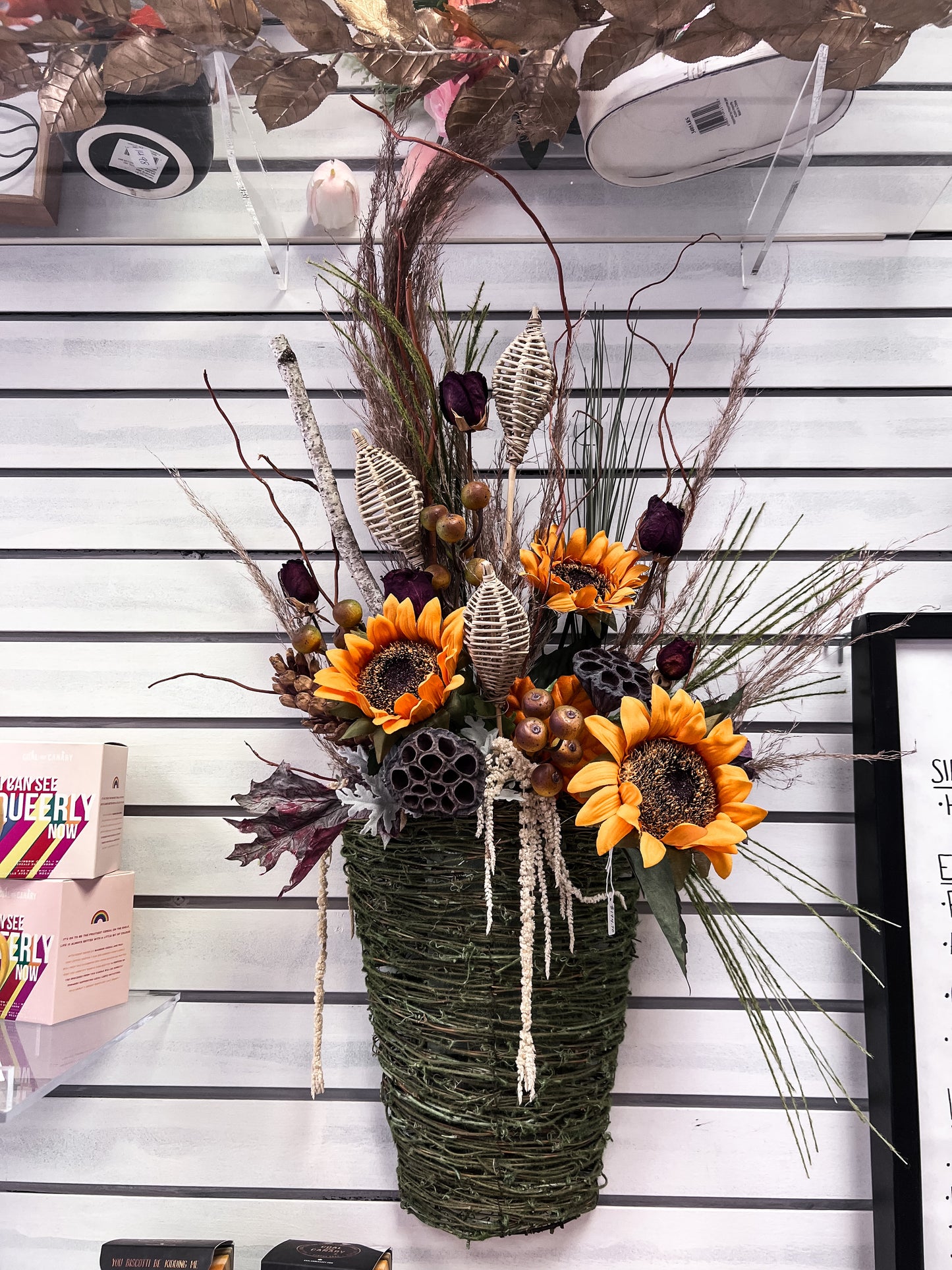 Artificial Prairie Pumpkin Arrangement