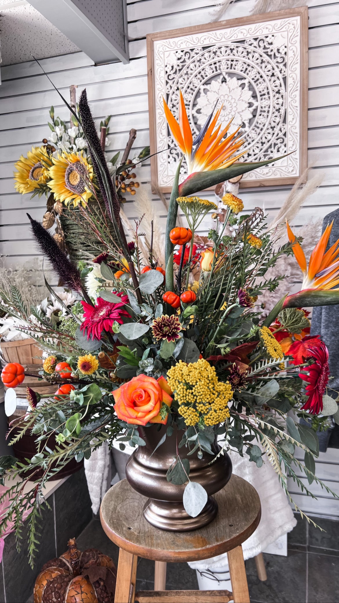 Autumn Breeze & Fall Leaves Premium Arrangement