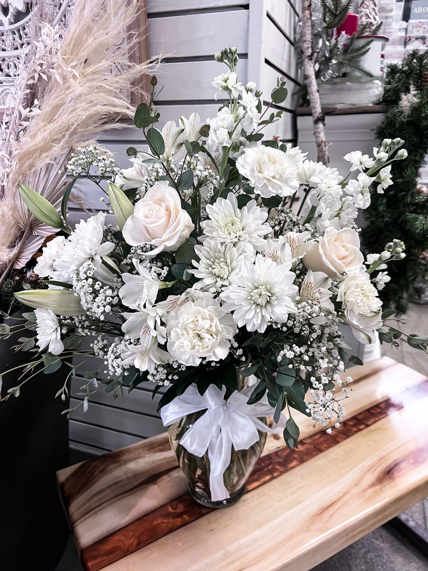 Winter Snow Vase