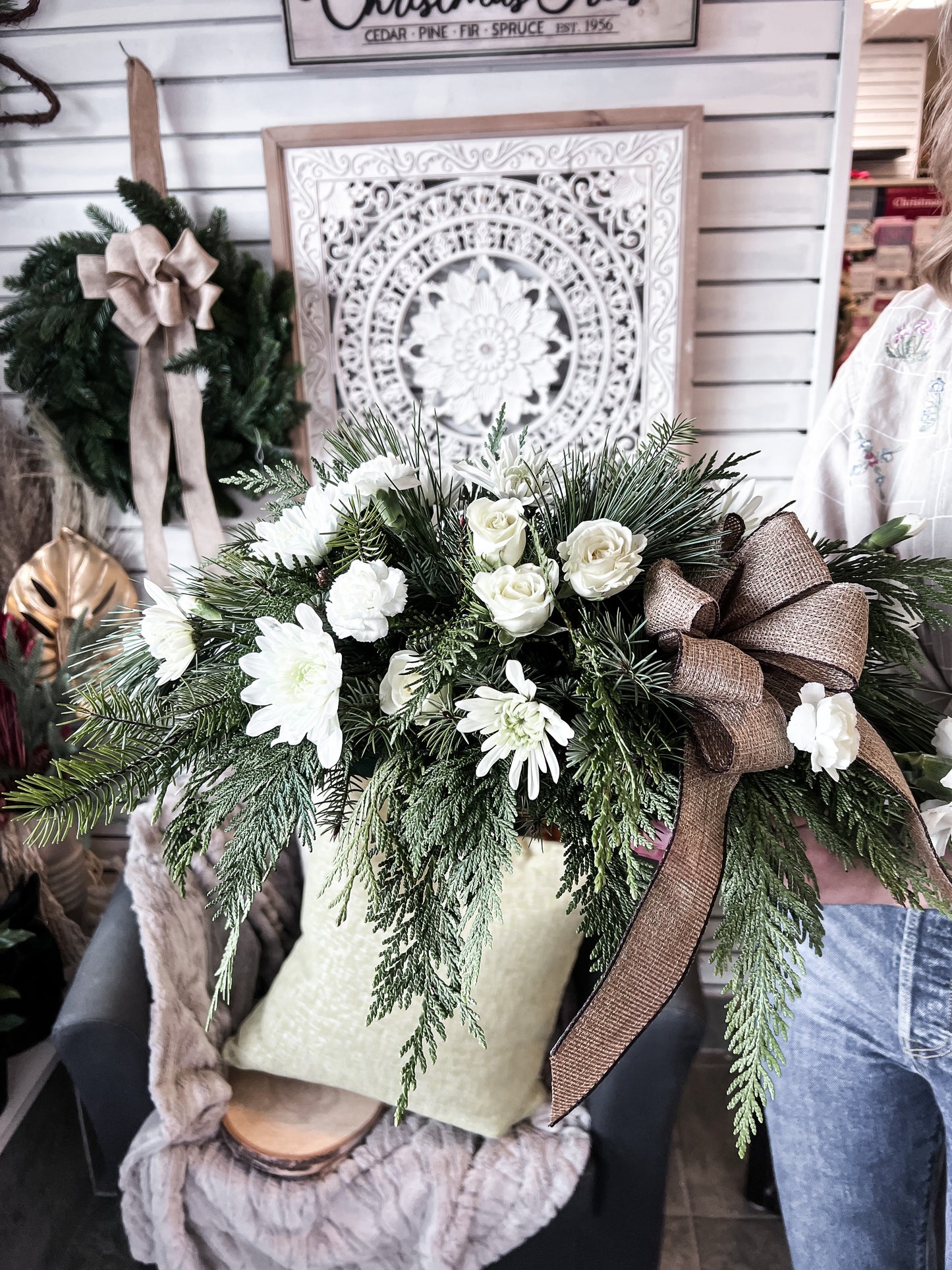 Winter Snow Centrepiece