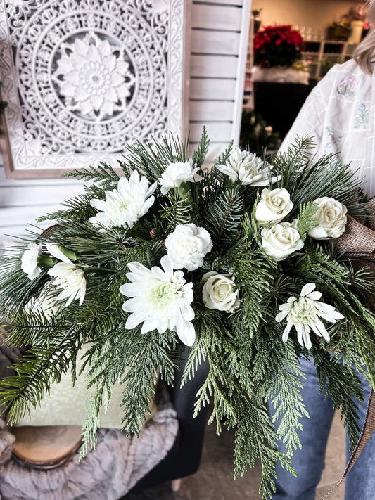 Winter Snow Centrepiece