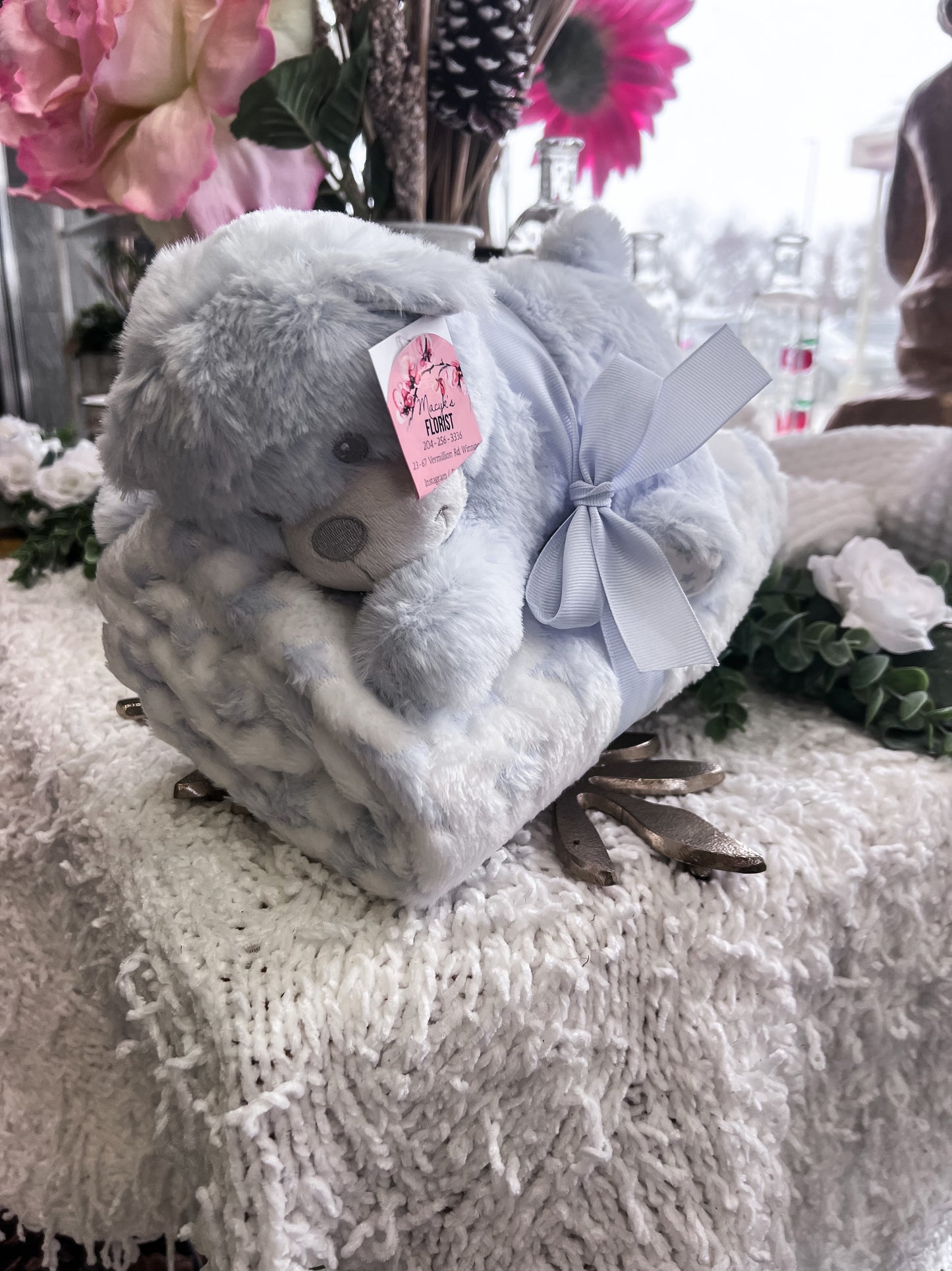 Baby Boy Bear & Blanket