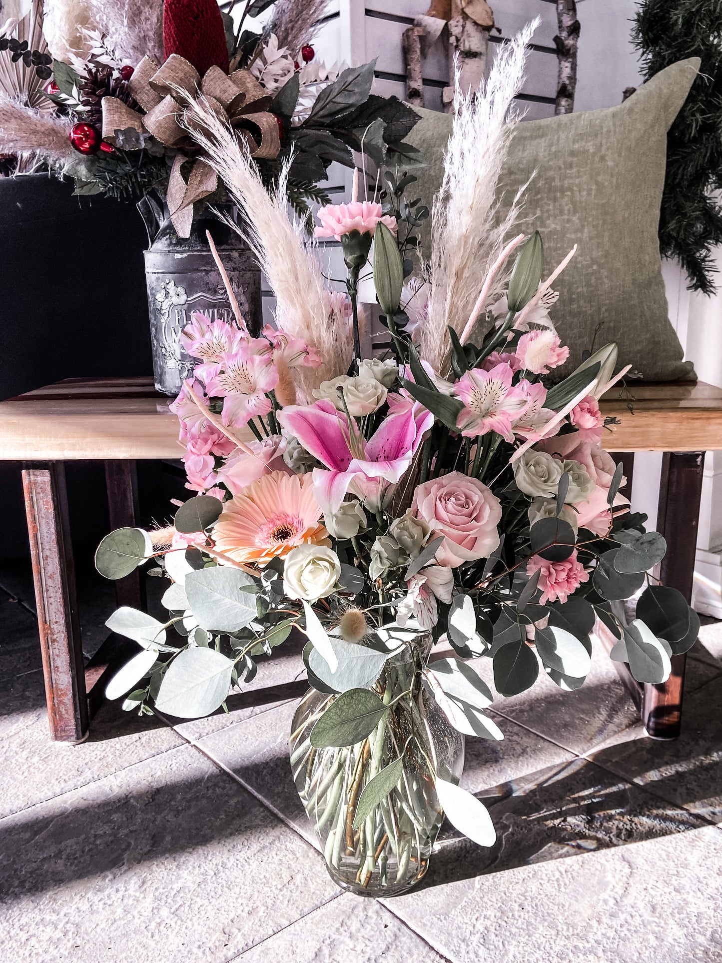 Powder Puff Pink Vase