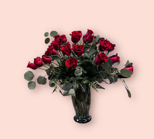 Eucalyptus Rose Vase