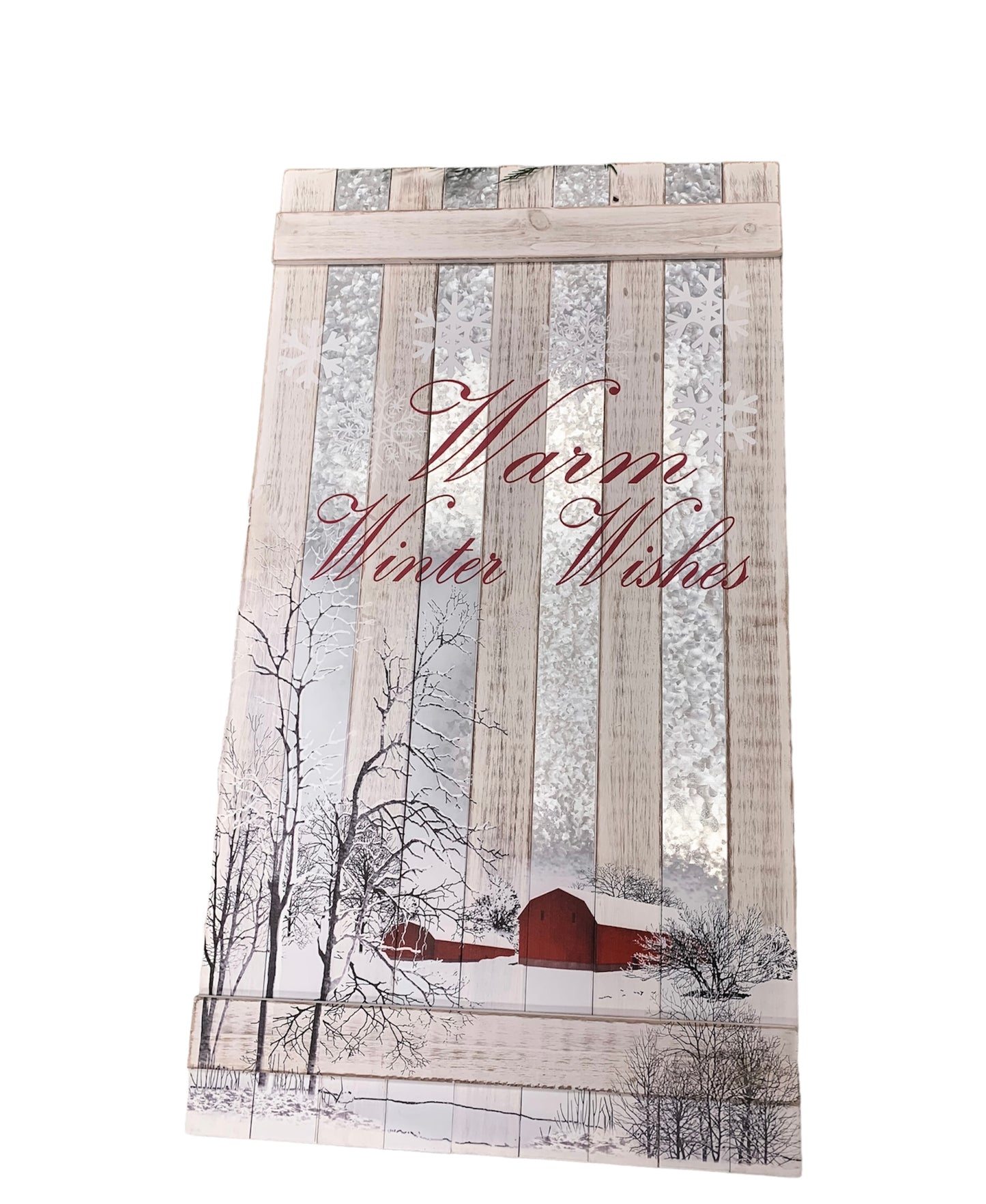 Red Barn Holiday Wall Sign