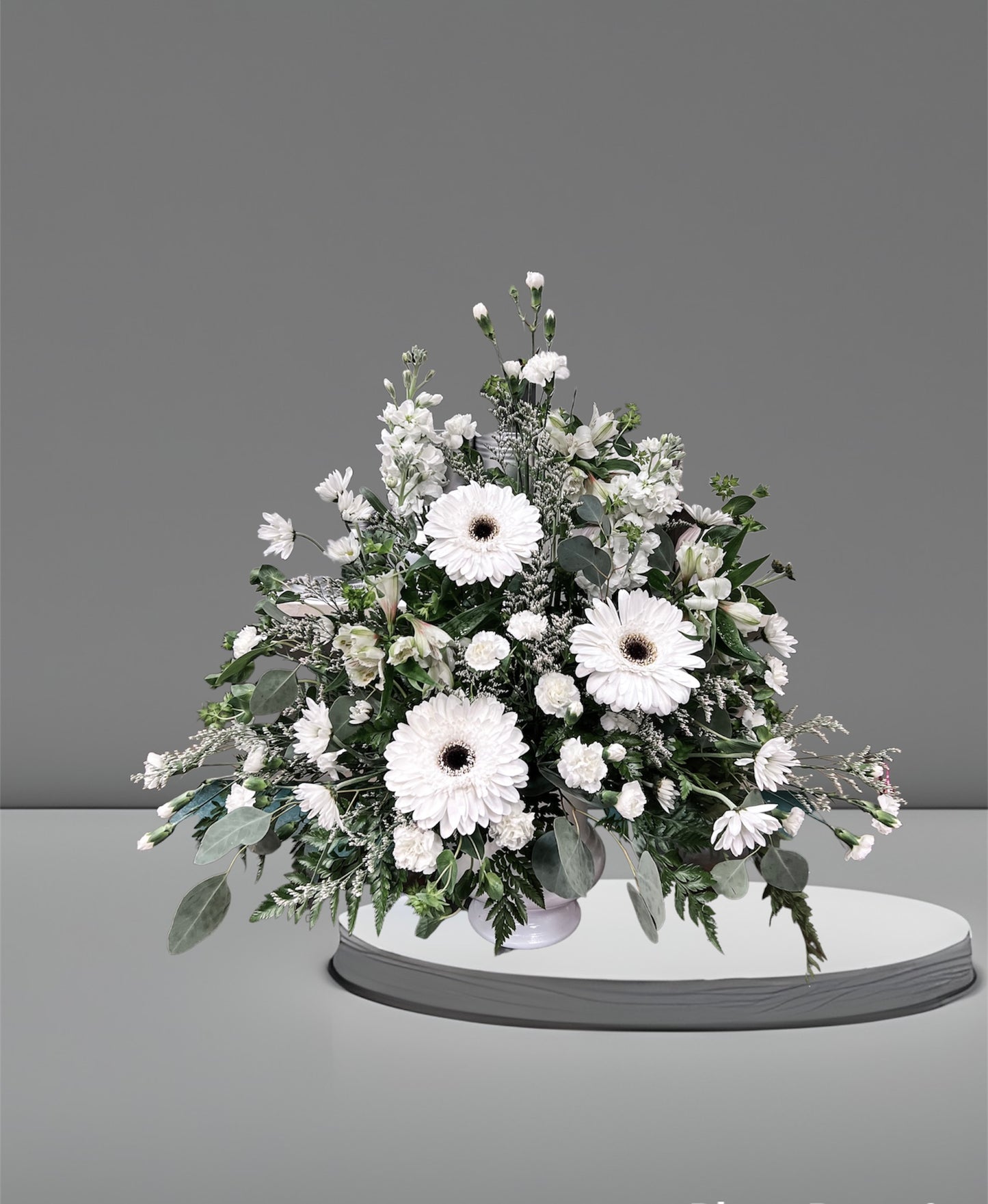 White Gerbera Daisy Sympathy