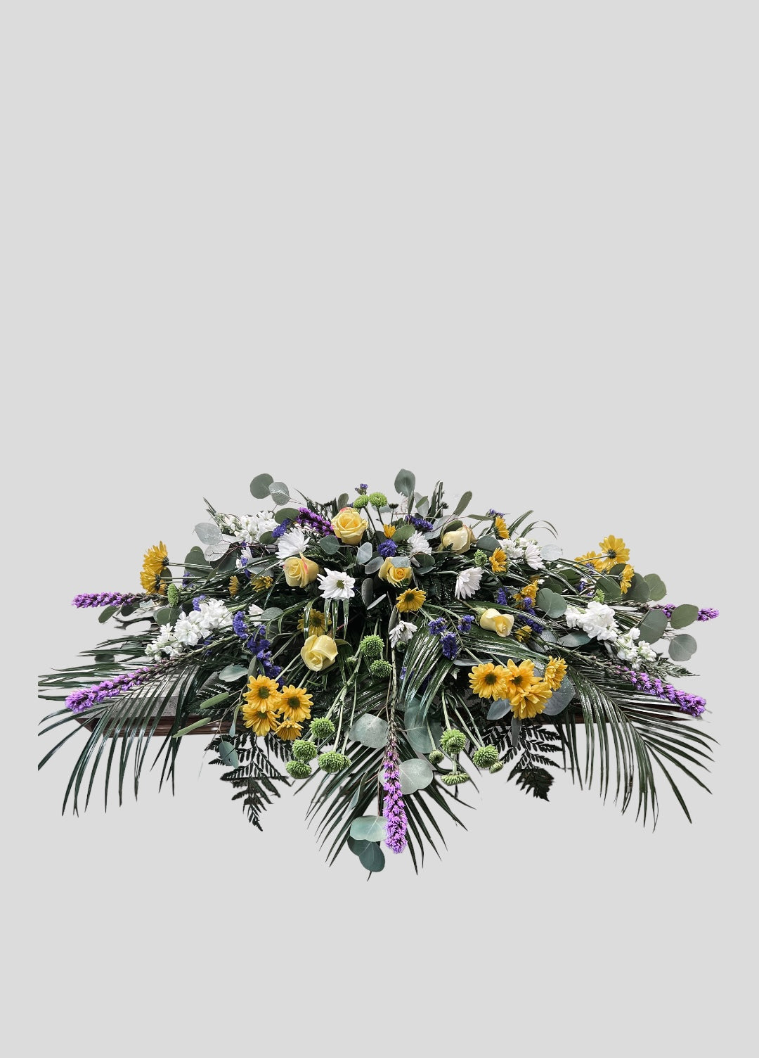 Pop of Yellow Casket Spray