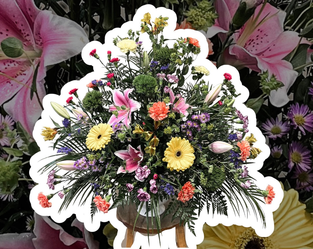 Colourful Mix Funeral Arrangement
