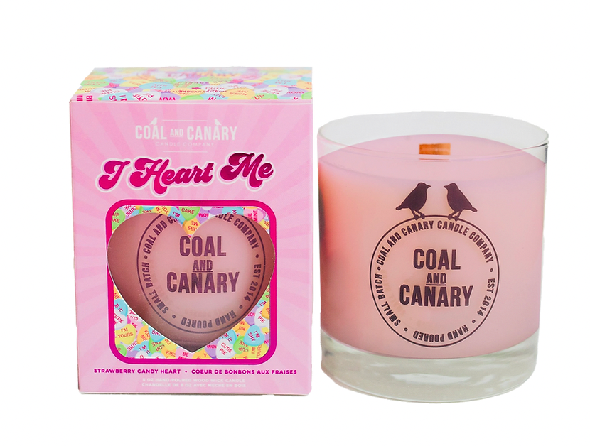 Valentines Day Coal & Canary Candles