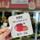Mum Best-Tea Wooden Coaster
