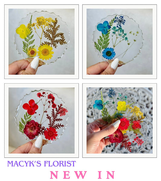 Floral Dream Resin Coasters