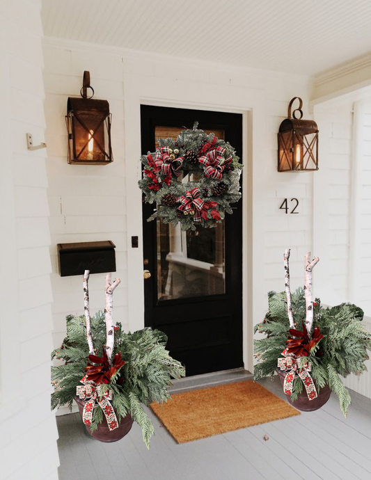 Red Nose Reindeer Front Porch Set