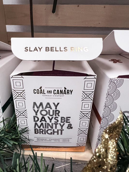 May Your Days be Minty Bright Candle