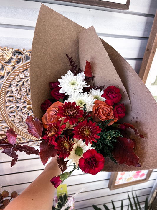 Bronzed Red Bouquet