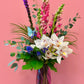 Blushing Beauty Luxe Arrangement with Soft Hues, Butterfly & Orchid Accents