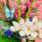 Blushing Beauty Luxe Arrangement with Soft Hues, Butterfly & Orchid Accents