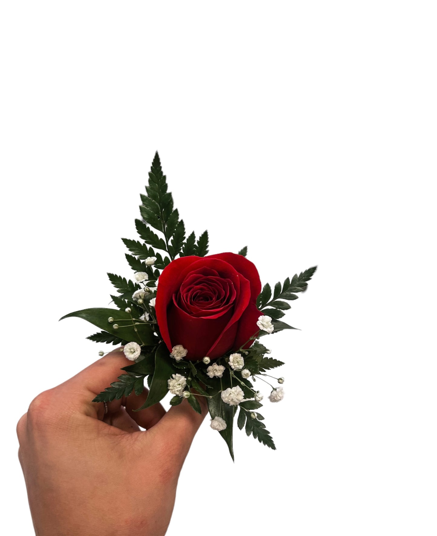 Red Rose Boutonniere or Wristlet