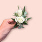 White Spray Rose Boutonniere or Wristlet