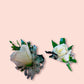 White Rose Boutonniere/Wristlet