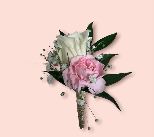 Pinkish Boutonniere/Wristlet