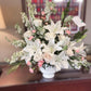 Light Pink Funeral Arrangement