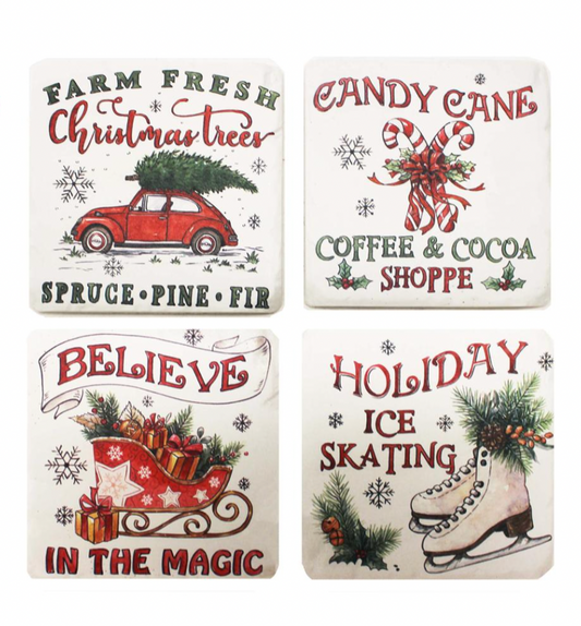 Vintage Christmas Coasters