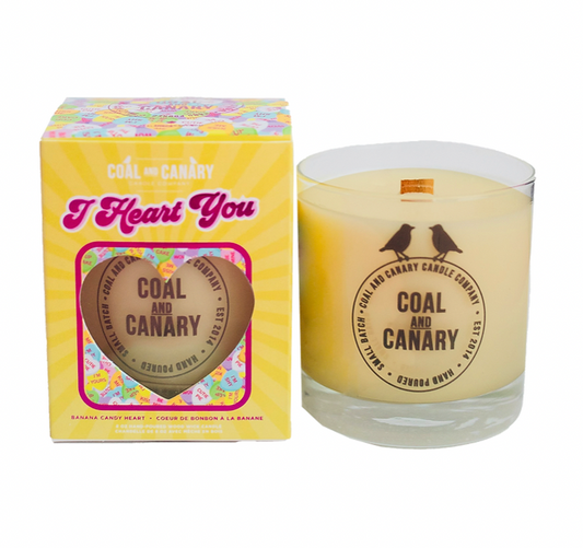 Valentines Day Coal & Canary Candles