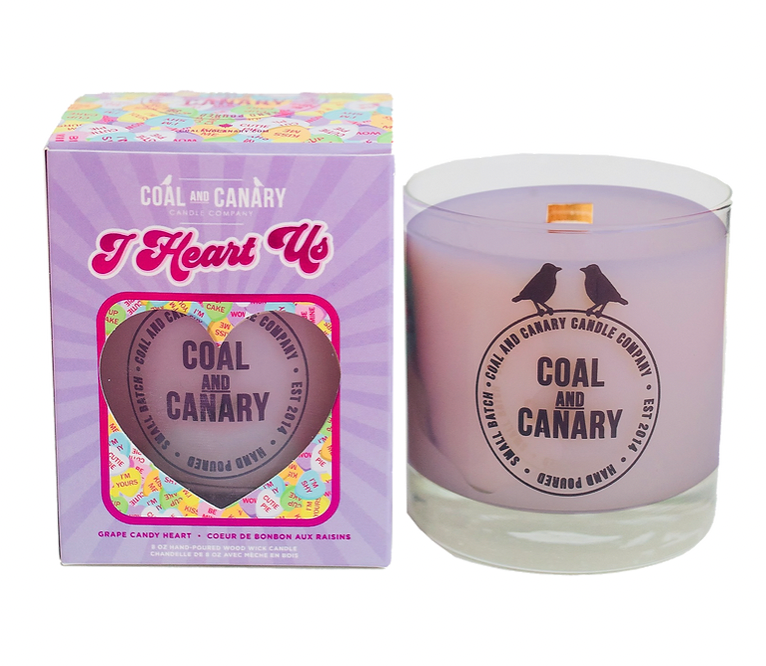 Valentines Day Coal & Canary Candles