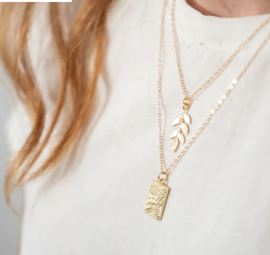 Botanical Leaf Necklace Set