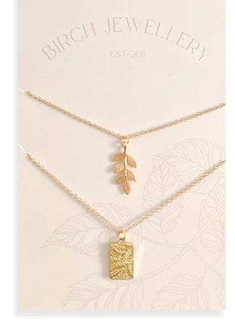 Botanical Leaf Necklace Set